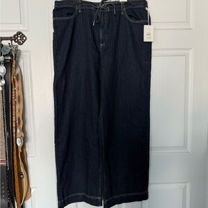 Women’s Wide Leg  Dark Blue Jeans